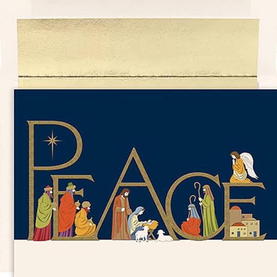 JAM Paper 5" x 7" Peaceful Night Blank Cards & Matching Envelopes Set, 16ct.